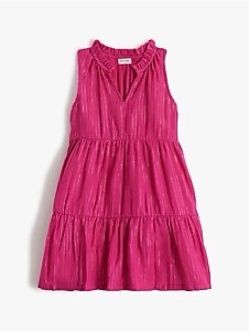 Crewcuts Hot Pink Sleeveless Tiered Dress